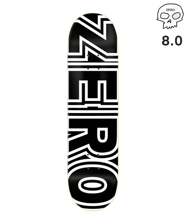 ZERO ゼロ スケートボードデッキ 7.75,8.0inch BOLD CLASSIC BLACK #03 ムラサキスポーツ