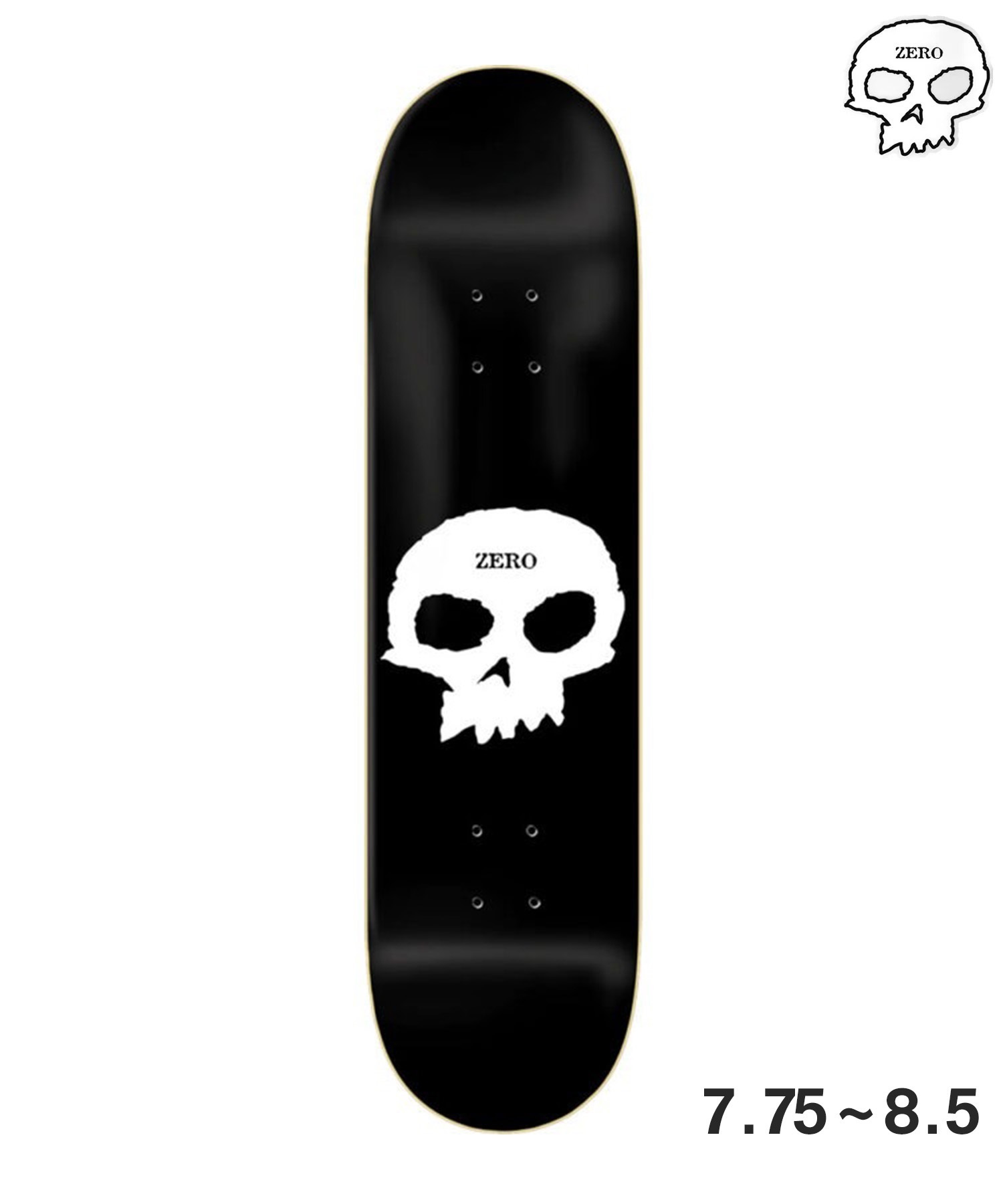ZERO ゼロ スケートボードデッキ 7.75~8.5inch SINGLE SKULL #03