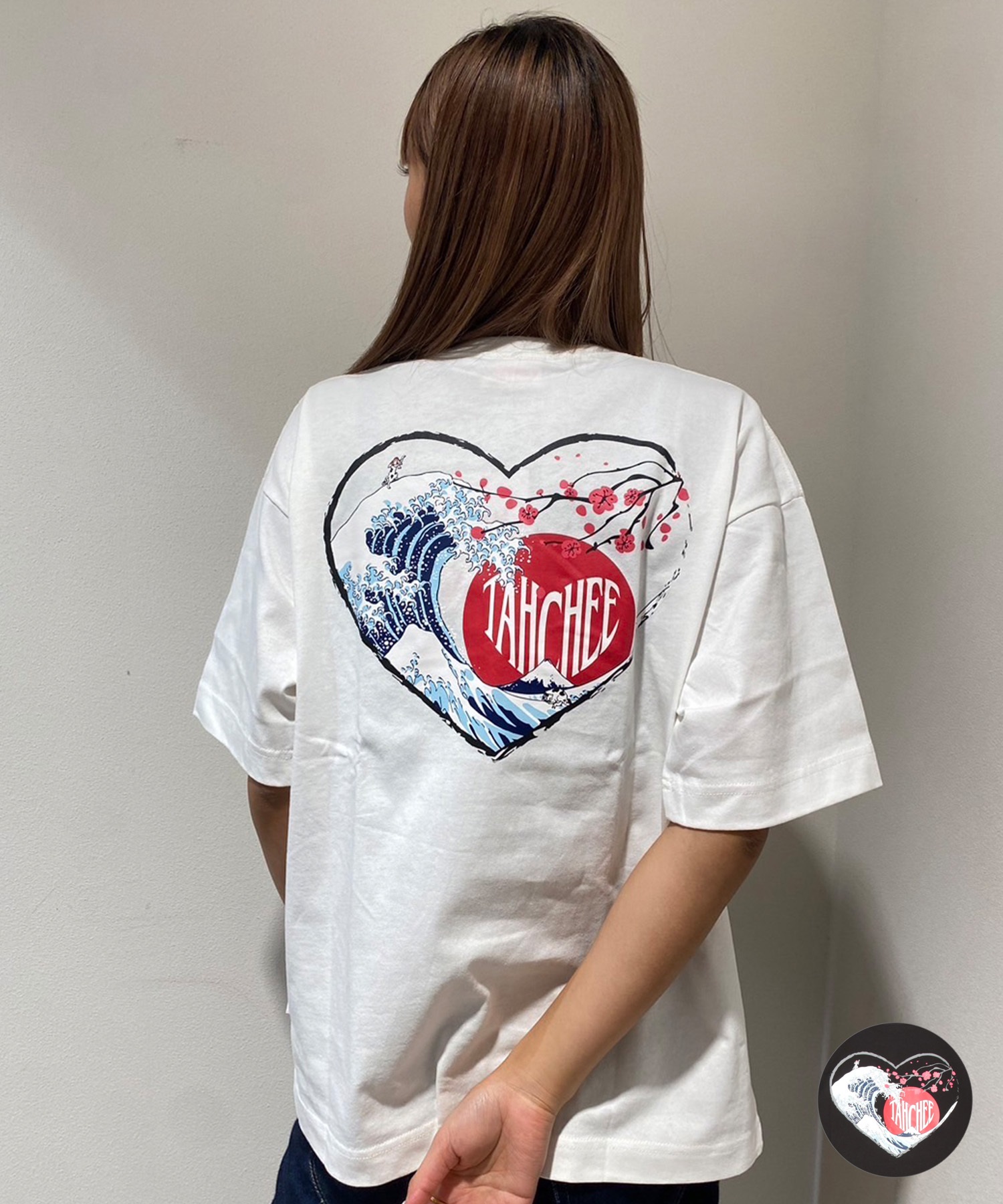 TAHCHEE ターチー 半袖 Tシャツ レディース バックプリント オーバー