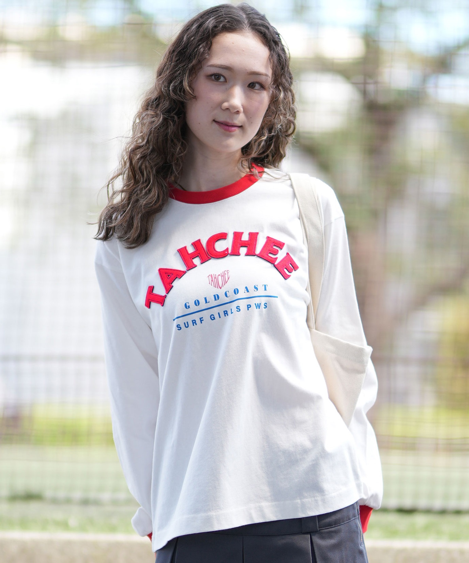 tシャツ 「ムラサキスポーツ限定」TAHCHEE/ターチー リンガーロンT TC240701-02 レディース TAHCHEE ターチー 長袖 Tシャツ レディース ロンT リンガー