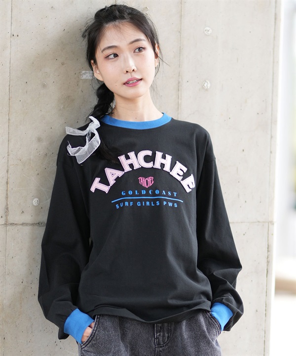 tシャツ ロングスリーブスタッズトップス レディース UNITED TOKYO tシャツ 「2way」ソフトタッチロングスリーブ