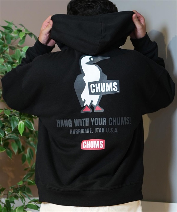 CHUMS チャムス パーカー プルオーバー メンズ スウェット フーディー バックプリント オーバーサイズ CH00-1476 ムラサキスポーツ限定