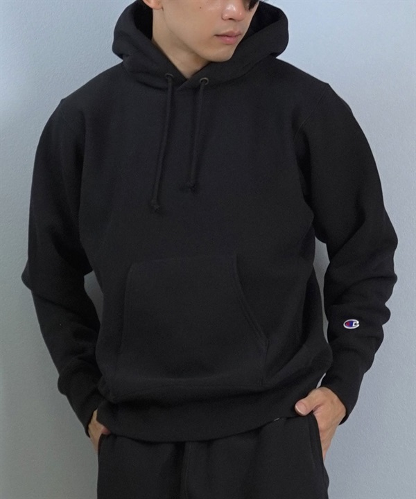 CHAMPION チャンピオン プルオーバー パーカー メンズ スウェット フーディー 無地 ロゴ ワンポイント 裏起毛 リバースウィーブ セットアップ対応 C3-Y132