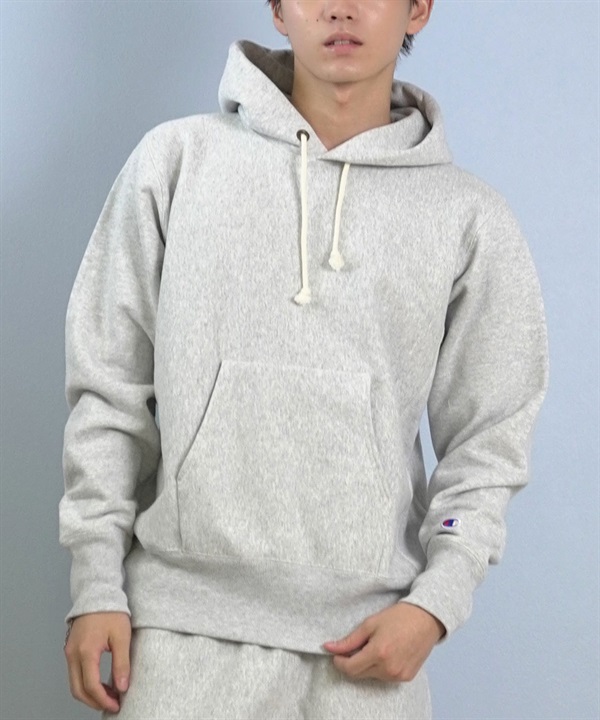 CHAMPION チャンピオン プルオーバー パーカー メンズ スウェット フーディー 無地 ロゴ ワンポイント 裏起毛 リバースウィーブ セットアップ対応 C3-Y132
