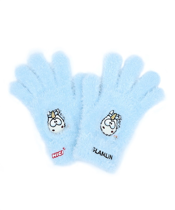 GLAMLIN グラムリン × NICI ニキ コラボレーション 手袋 ふわふわ 防寒 5本指 MGNNF