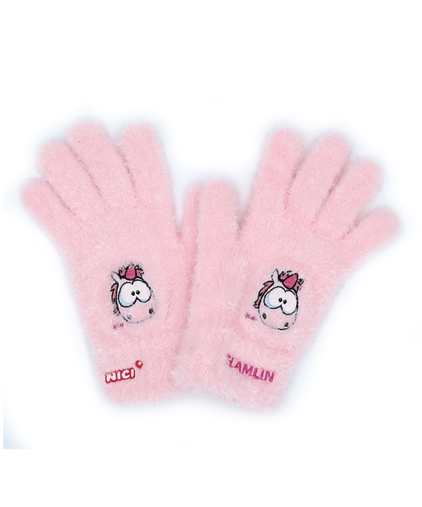 GLAMLIN グラムリン × NICI ニキ コラボレーション 手袋 ふわふわ 防寒 5本指 MGNNF