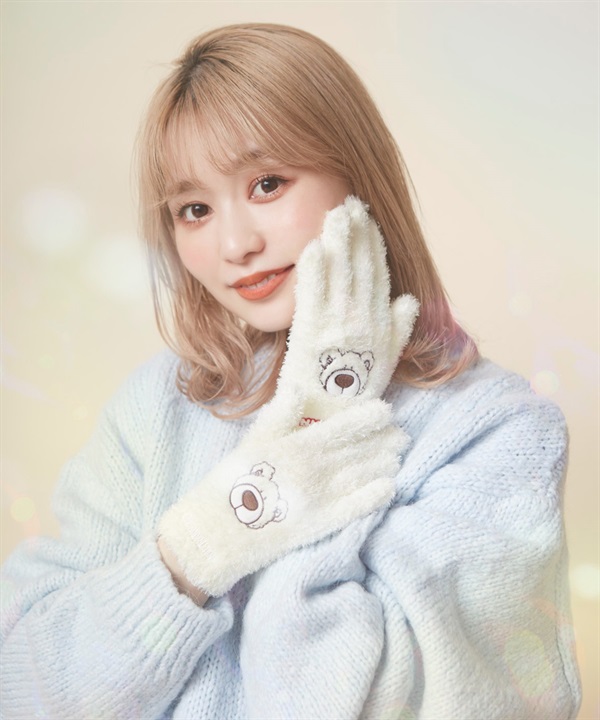 GLAMLIN グラムリン × NICI ニキ コラボレーション 手袋 ふわふわ 防寒 5本指 MGNNF