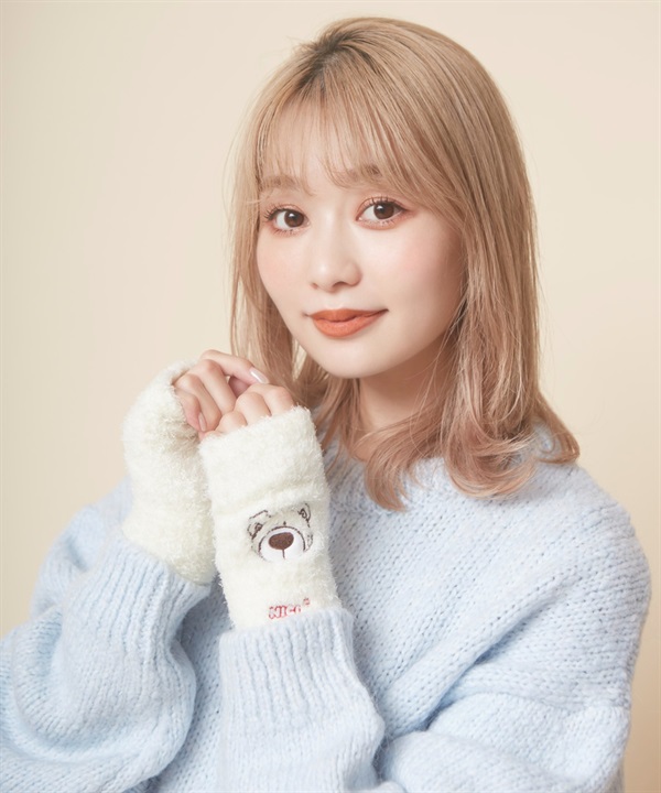 GLAMLIN グラムリン × NICI ニキ コラボレーション 手袋 ふわふわ 防寒 ハンドウォーマー MGNNH