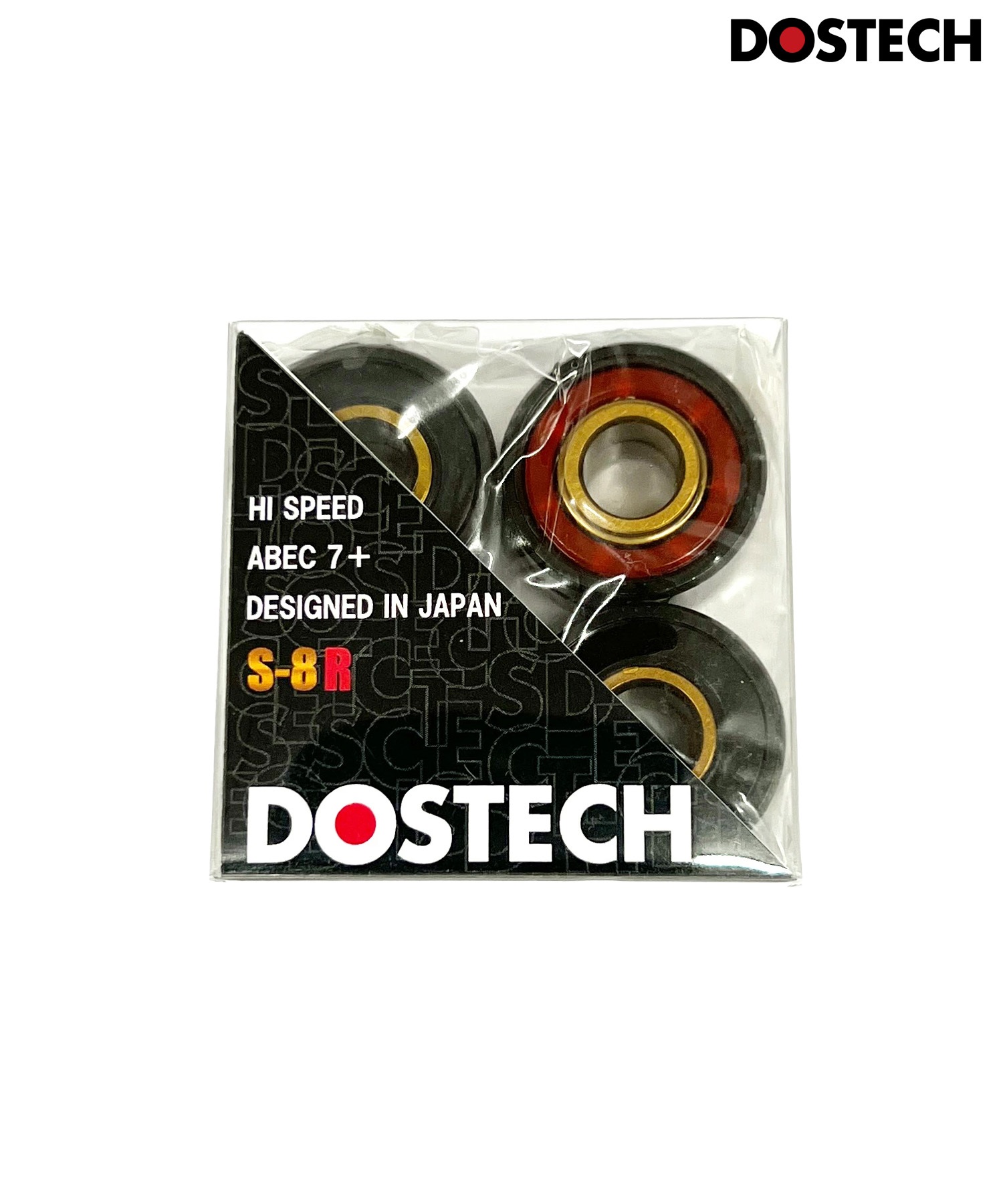 スケートボード ベアリング DOSTECH S-8 R(BK-ONE)