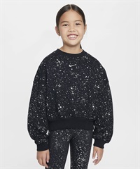 NIKE ナイキ トレーナー キッズ ジュニア ガールズ クルーネック スウェットシャツ 裏起毛 HF4393-010