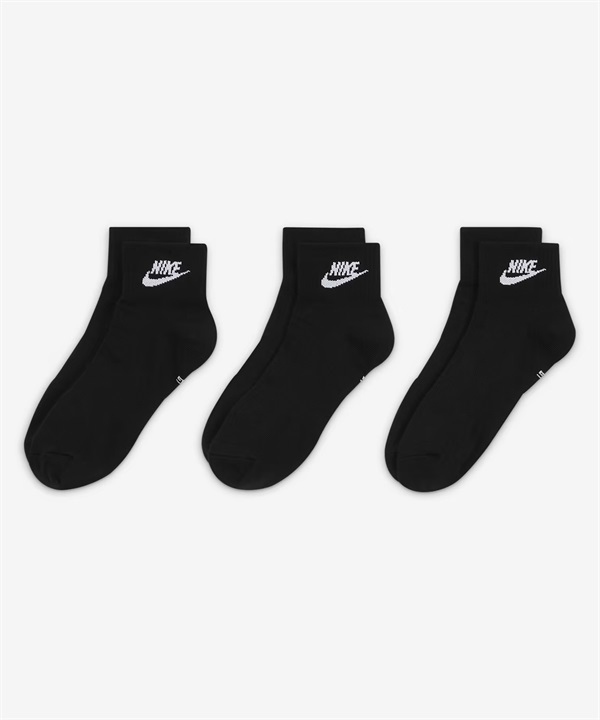NIKE ナイキ ソックス 靴下 3足セット 3足組 エブリデイ エッセンシャル アンクル ソックス DX5074-010