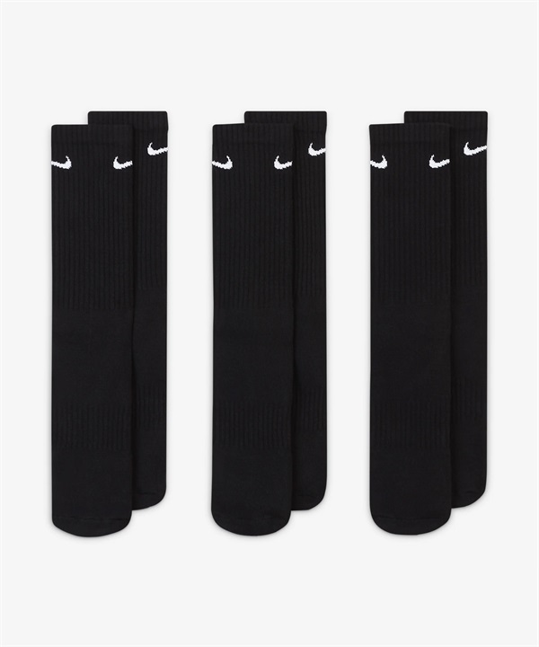 NIKE ナイキ ソックス 靴下 クルーソックス 3足セット エブリデイ クッションド SX7664-010