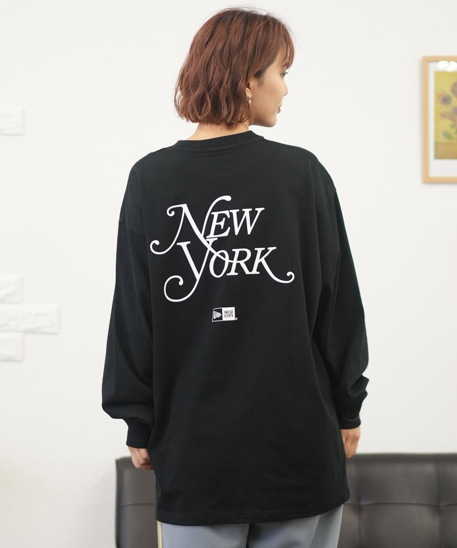 NEW ERA ニューエラ 長袖 Tシャツ レディース ロンT バック