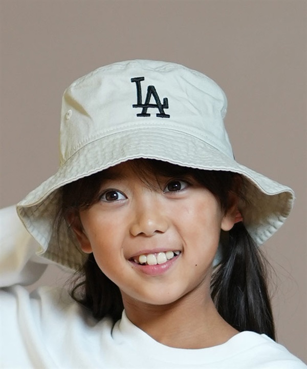 NEW ERA ニューエラ ハット 帽子 キッズ バケットハット バケハ Kid's バケット01 ロサンゼルス・ドジャース ストーン 14325274