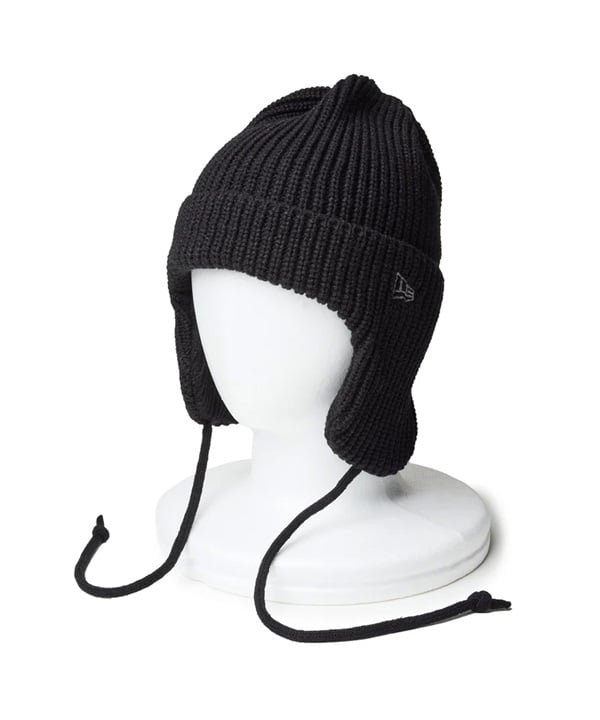NEW ERA ニューエラ ビーニー ニットキャップ ニット帽 帽子 キッズ ジュニア 子供 Kid's ニットトラッパー ブラック 14325266