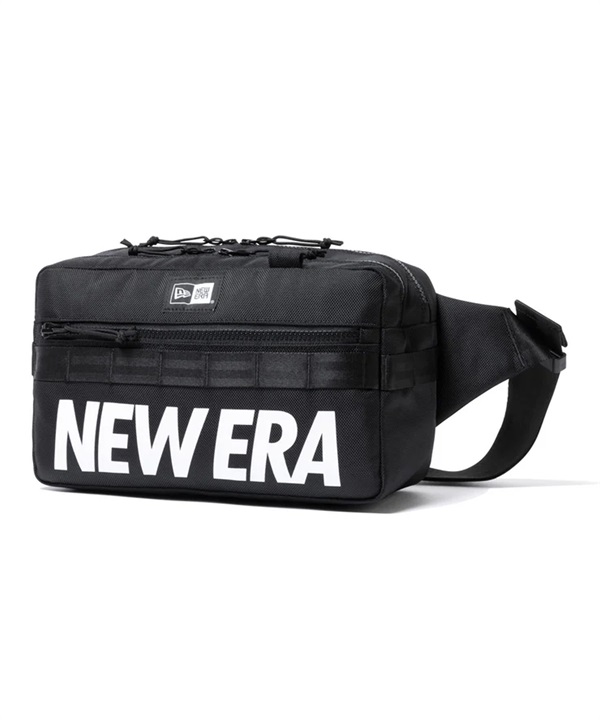 NEW ERA ニューエラ バッグ ボディーバッグ スクエア ウエストバッグ 7L プリントロゴ ブラック 12854720