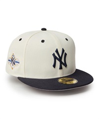 NEW ERA ニューエラ キャップ 帽子 59FIFTY MLB Wool Visor ニューヨーク・ヤンキース クローム ネイビーバイザー 14307678(BR/NV-7)