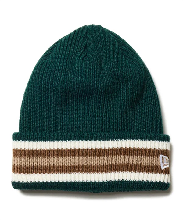 NEW ERA ニューエラ ビーニー ニットキャップ ニット帽 帽子 ベーシック カフニット Border ボーダー ブリティッシュグリーン 14312216