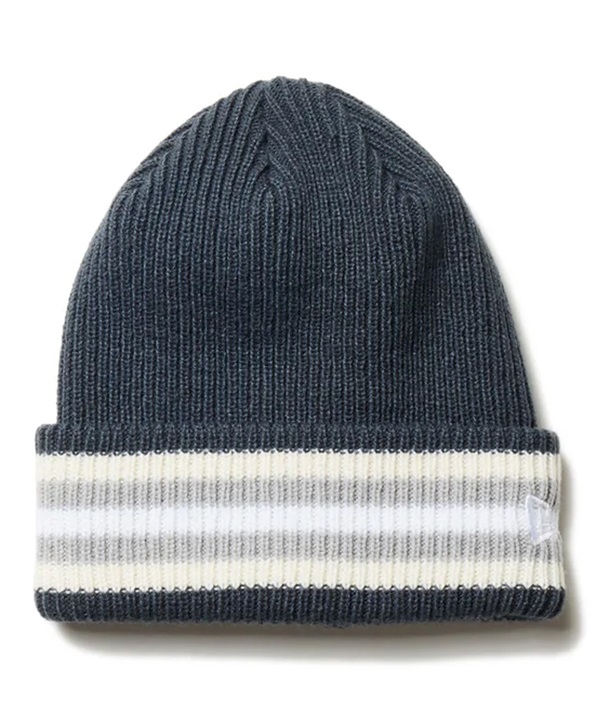 NEW ERA ニューエラ ビーニー ニットキャップ ニット帽 帽子 ベーシック カフニット Border ボーダー チャコール 14312214