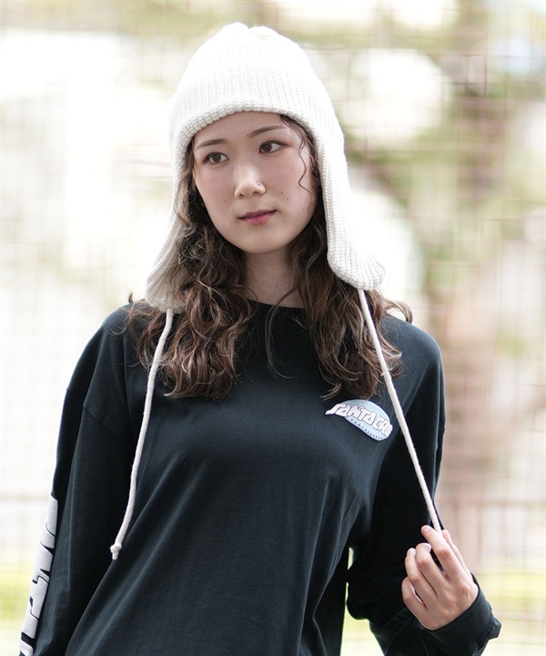 NEW ERA ニューエラ ビーニー ニットキャップ ニット帽 帽子 ニットトラッパー アイボリー 14312172