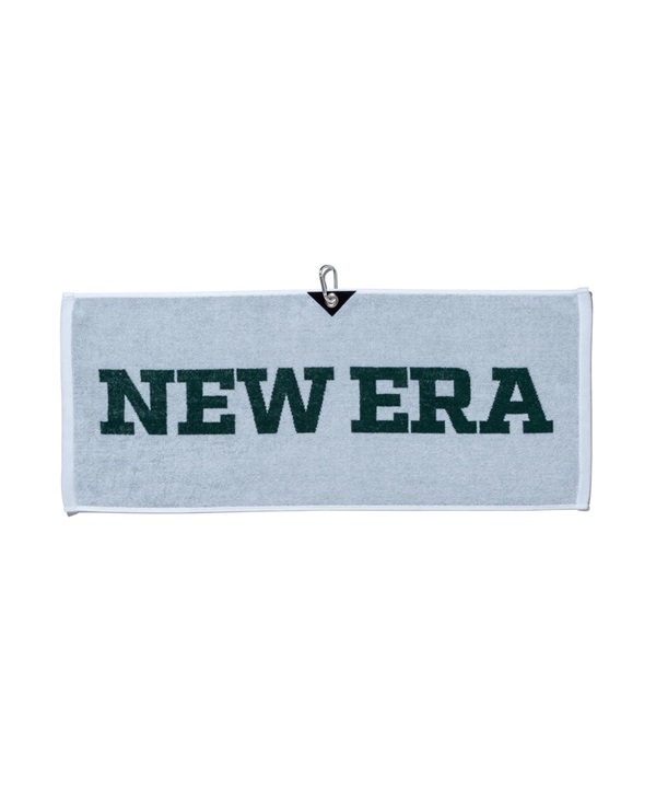 NEW ERA ニューエラ タオル ワードマークロゴ ホワイト × フィールドグリーン 13517844