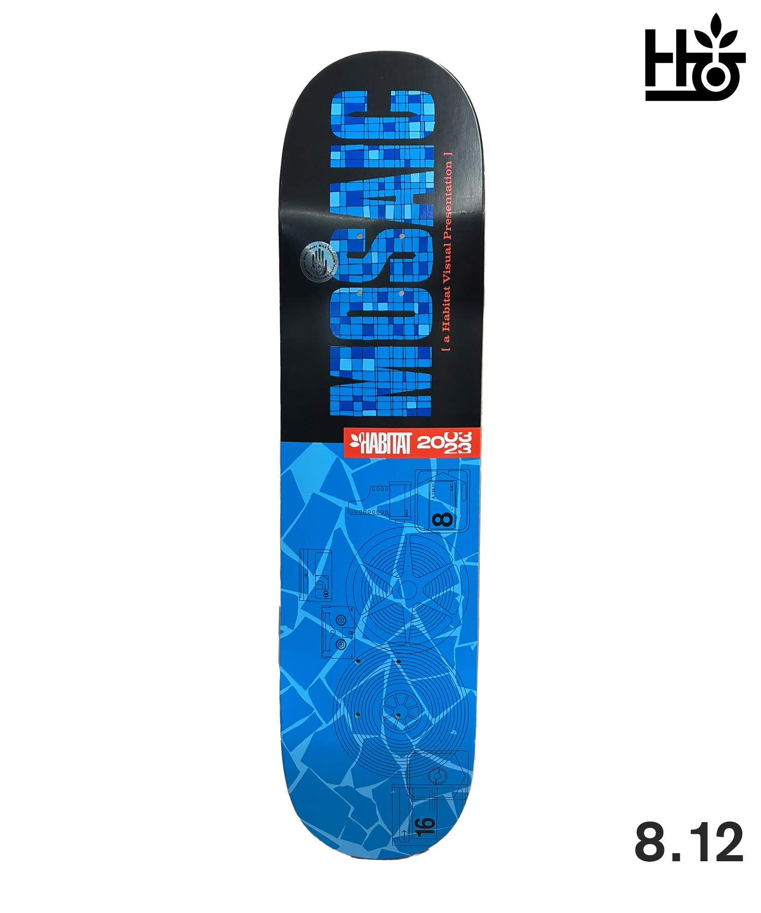 HABITAT ハビタット スケートボード デッキ 8.12inch MOSAIC 20 BLACK