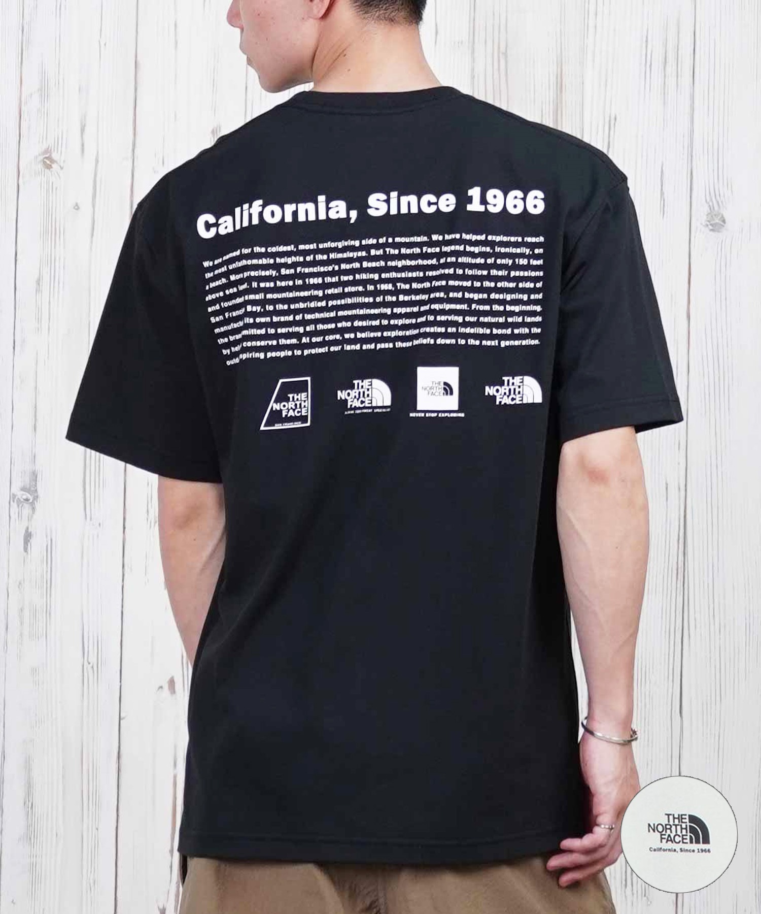THE NORTH FACE ザ・ノース・フェイス 半袖 Tシャツ メンズ バックプリント 速乾 ショートスリーブヒストリカルロゴティー NT32407(W-S)