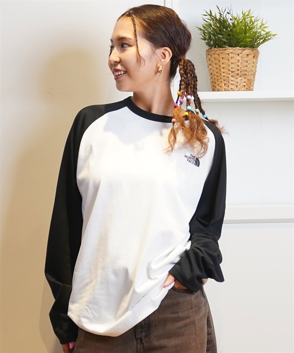 THE NORTH FACE ザ・ノース・フェイス 長袖 Tシャツ レディース ロンT ラグラン 吸汗速乾 UVカット ロングスリーフベースボールヌプシティー NT82386