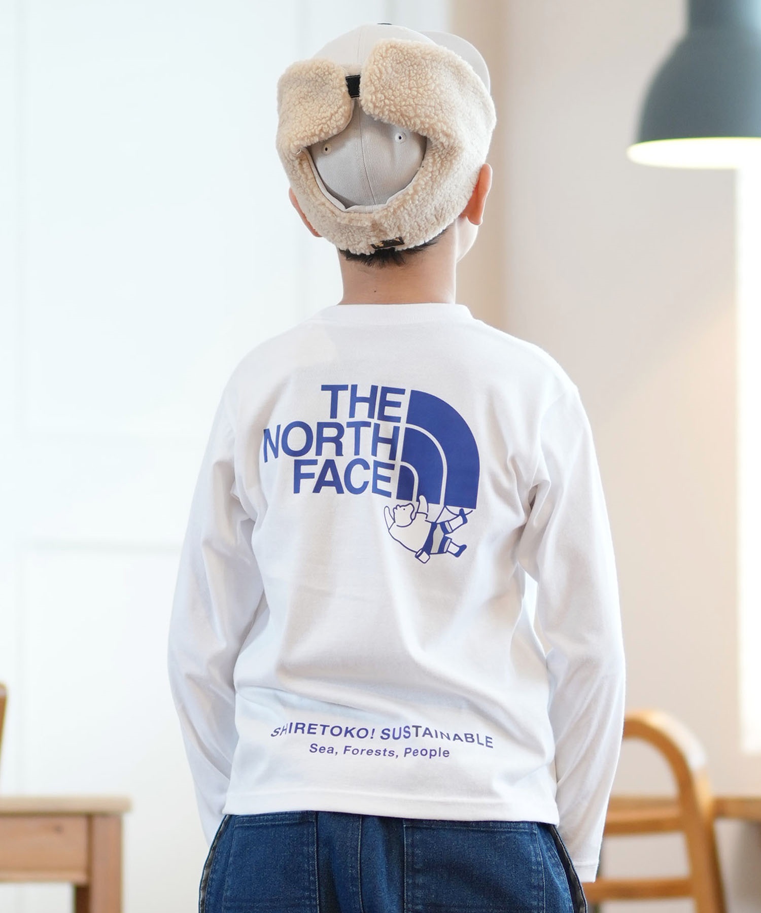 THE NORTH FACE ザ・ノース・フェイス 長袖 Tシャツ キッズ ロンT シレトコトコティー 知床トコさん NTJ82332ST(W-100cm)