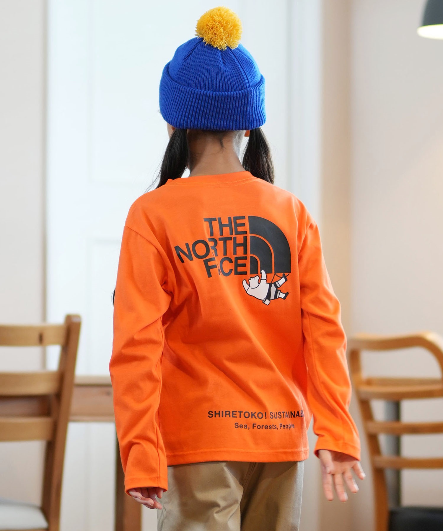 THE NORTH FACE ザ・ノース・フェイス 長袖 Tシャツ キッズ ロンT シレトコトコティー 知床トコさん NTJ82332ST(TO-100cm)