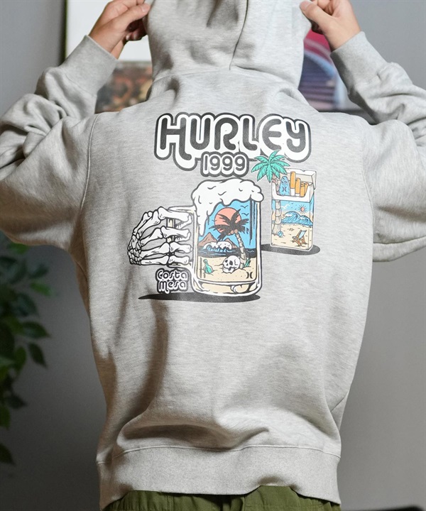 Hurley ハーレー パーカー プルオーバー メンズ スウェット フーディー バックプリント 裏起毛 MCFF242019
