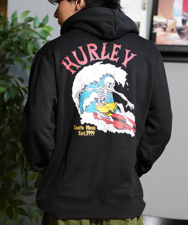 Hurley ハーレー パーカー プルオーバー メンズ スウェット フーディー バックプリント 裏起毛 MCFF242018