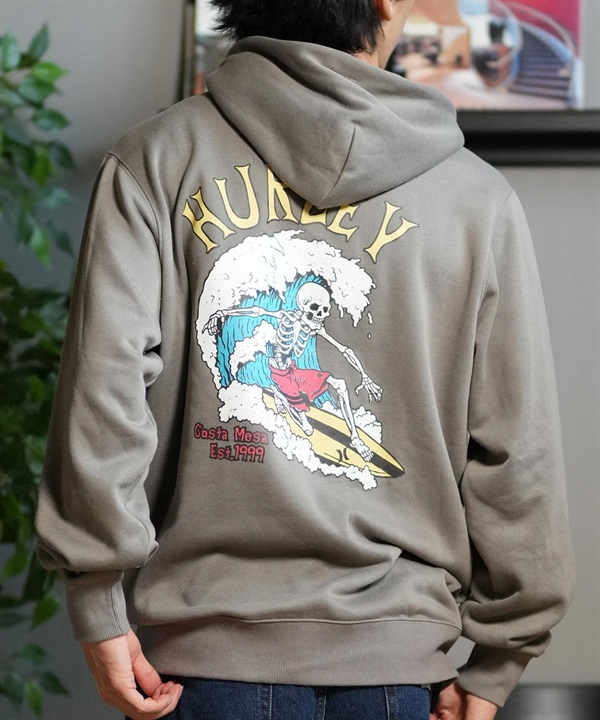 Hurley ハーレー パーカー プルオーバー メンズ スウェット フーディー バックプリント 裏起毛 MCFF242018