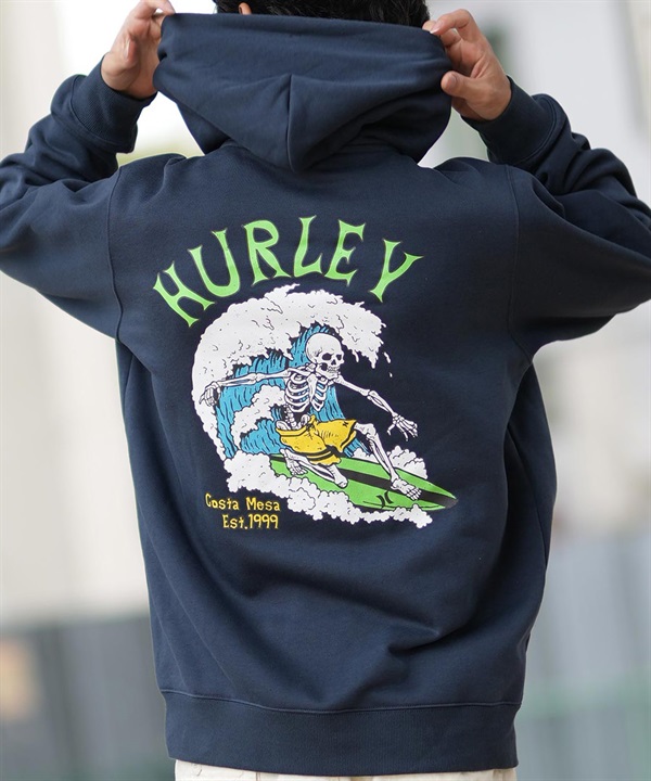 Hurley ハーレー パーカー プルオーバー メンズ スウェット フーディー バックプリント 裏起毛 MCFF242018