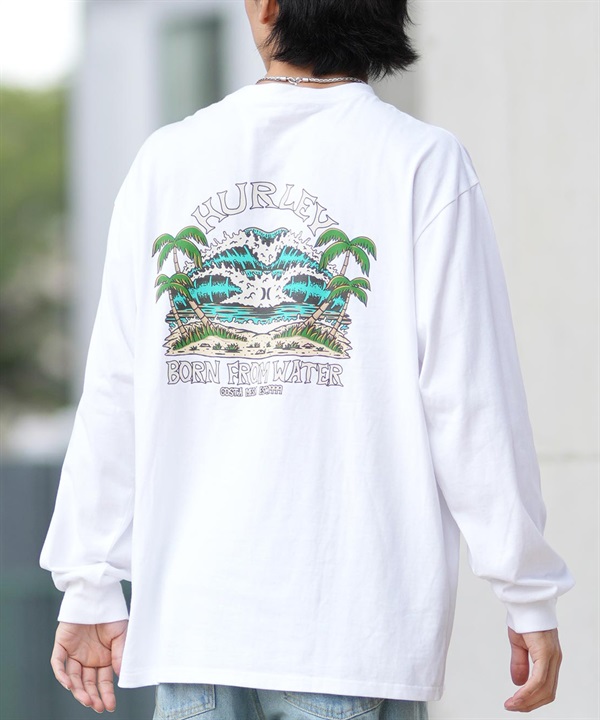 Hurley ハーレー 長袖 Tシャツ メンズ ロンT ヘビーウェイト バックプリント MCLS242027