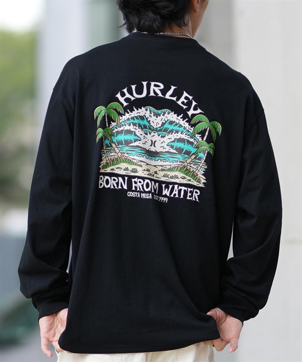 Hurley ハーレー 長袖 Tシャツ メンズ ロンT ヘビーウェイト バックプリント MCLS242027