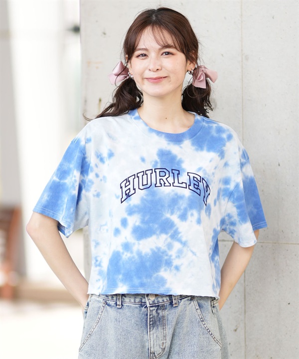 Hurley ハーレー 半袖 Tシャツ レディース ロゴ クロップド丈 ショート丈 ARC LOGO CROP TEE WSS2421021