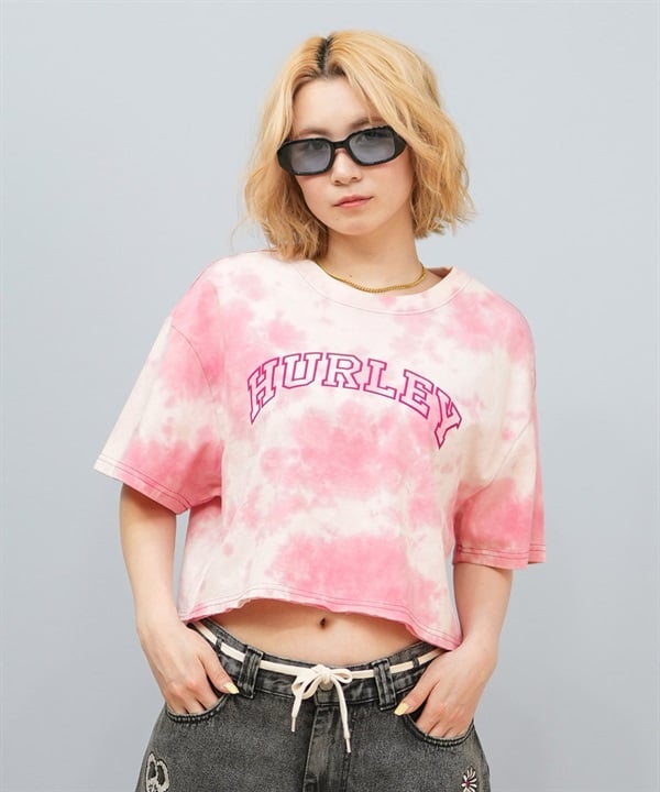 Hurley ハーレー 半袖 Tシャツ レディース ロゴ クロップド丈 ショート丈 ARC LOGO CROP TEE WSS2421021