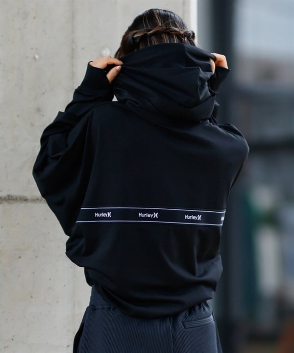 Hurley ハーレー ラッシュガード レディース パーカー ジップアップ クロップド丈 水陸両用 UVカット セットアップ対応 WFF2320034