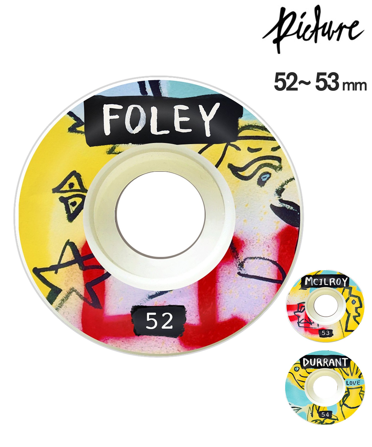 PICTURE WHEELS ピクチャーウィール スケートボード ウィール 52~53mm