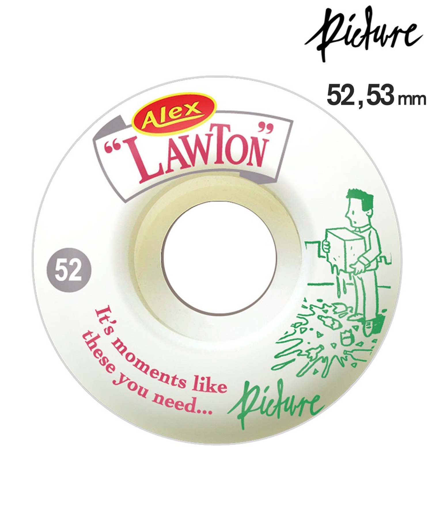 PICTURE WHEELS ピクチャーウィール スケートボード ウィール 52mm,53mm 103a LAWTON MOMENTS ムラサキスポーツ(WT-52)