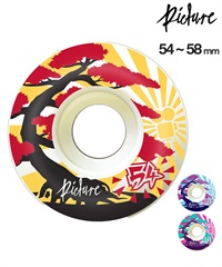 PICTURE WHEELS ピクチャーウィール スケートボード ウィール 80A 54~58mm BONSAI ムラサキスポーツ(BL-56)