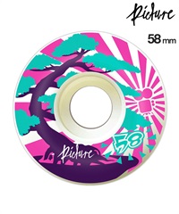 PICTURE WHEELS ピクチャーウィール スケートボード ウィール 80A 54~58mm BONSAI ムラサキスポーツ(PK-58)
