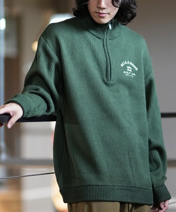 BILLABONG ビラボン セーター メンズ ニット ハーフジップ ワンポイント HALF ZIP BE012-602