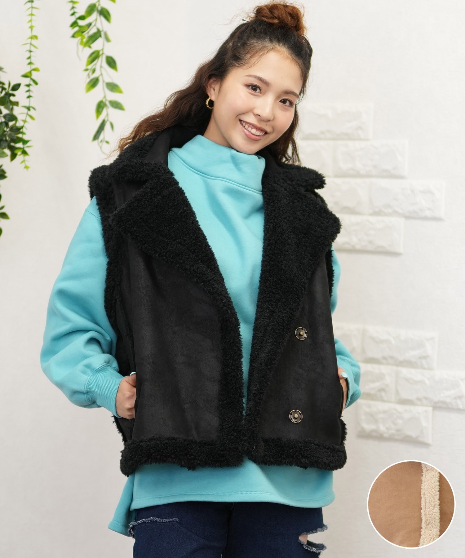 エムプルミエエコムートンダウンベストホワイト定価47,300円