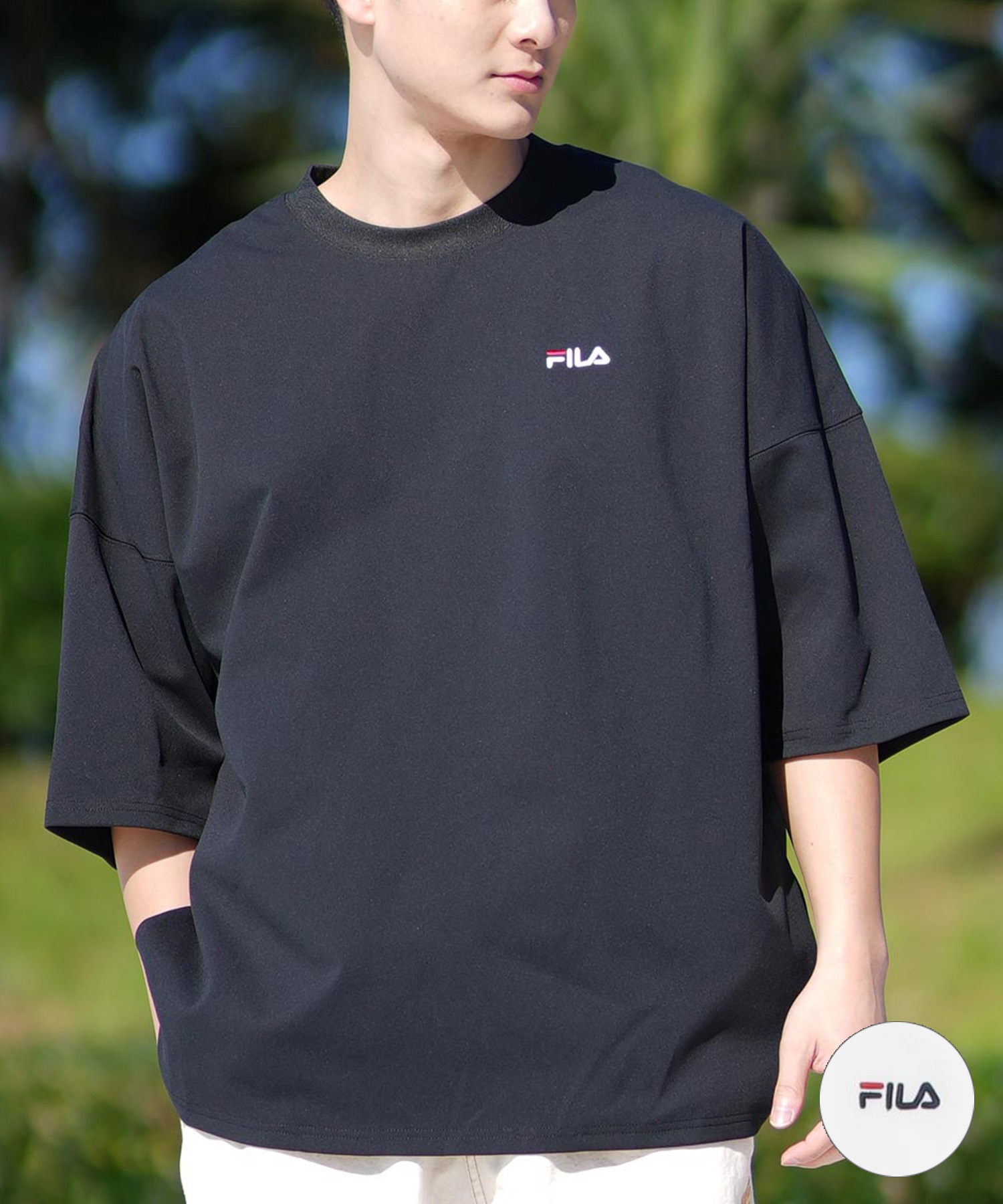 FILA フィラ ラッシュガード 半袖 Tシャツ メンズ オーバーサイズ 