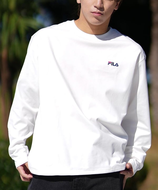 FILA フィラ ラッシュガード 長袖 Tシャツ メンズ ロンT オーバーサイズ ポケット付き 水陸両用 ユーティリティ UVカット 414904 ムラサキスポーツ限定
