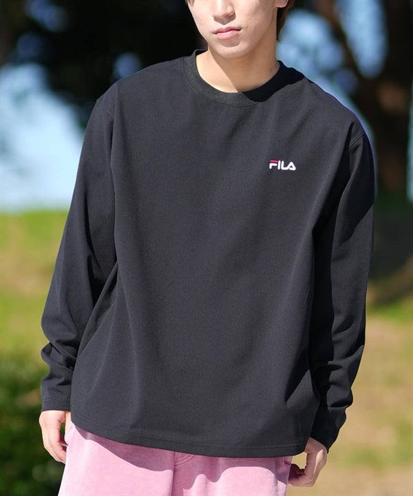 FILA フィラ ラッシュガード 長袖 Tシャツ メンズ ロンT オーバーサイズ ポケット付き 水陸両用 ユーティリティ UVカット 414904 ムラサキスポーツ限定