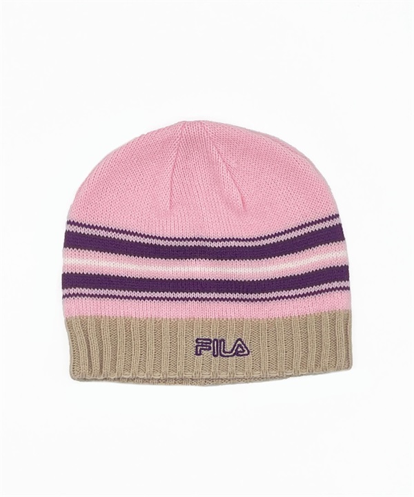 FILA フィラ キッズ ビーニー ニット帽 ロゴ FLK STRIPE BEANIE 243013550
