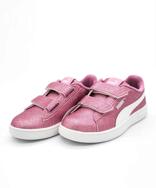 PUMA プーマ スニーカー キッズ キラキラ スマッシュ 3.0 グリッツグラム V PS 17.0～21.0cm 394686